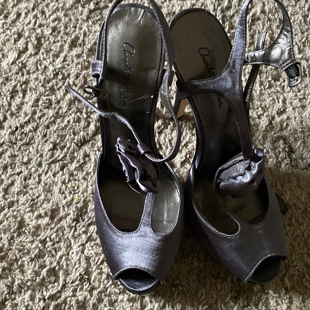 Grey Charlotte Russee high heels! Never worn size 8